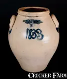 Clark & Fox, CLARK & FOX / ATHENS Dated 1833 Crock, 1833, Stoneware