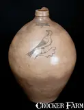 I. Seymour, Fine I. SEYMOUR / TROY . FACTORY Incised Bird Jug