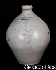 Tyler & Dillon, TYLER & DILLON / ALBANY, New York Stoneware Jug, circa 1825-34, circa 1825-34, Stoneware