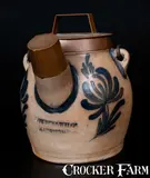 Fine COWDEN & WILCOX / HARRISBURG, PA One-Gallon Stoneware Batter Pail by Cowden & Wilcox, circa 1865, Stoneware, sold Mar 2015