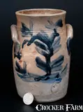 N & A Seymour, Very Rare N. & A. SEYMOUR / ROME Miniature Stoneware Churn, circa 1830, Stoneware