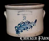 Bullard & Scott, BULLARD & SCOTT / CAMBRIDGEPORT, MASS. Stoneware Cake Crock, circa 1875, Stoneware
