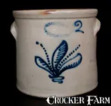 Burger & Lang, BURGER & LANG / ROCHESTER, NY Stoneware Jar with Slip-Trailed Decoration