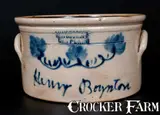 M. Woodruff, Rare M WOODRUFF / CORTLAND, New York Presentation Cake Crock
