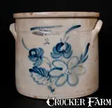 Wm. A. Macquoid & Co., WM. A. MACQUOID & CO / NEW-YORK / LITTLE Wst 12th ST. Two-Gallon Stoneware Crock, circa 1870, Stoneware