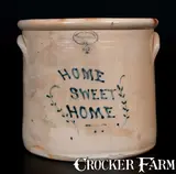 Brown Brothers, Extremely Rare BROWN BROTHERS / HUNTINGTON / L.I. "Home Sweet Home" Crock