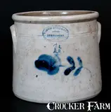 Brown Brothers, BROWN BROTHERS/ HUNTINGTON / L.I. Stoneware Crock with Floral Decoration