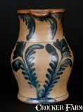 R.C.R, Rare Small-Sized R.C.R. / PHILA. Stoneware Pitcher, circa 1880, Stoneware