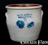 Brown Brothers, BROWN BROTHERS / HUNTINGTON, L.I. Stoneware Jar with Floral Decoration
