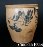 J. Swank & Co., Scarce Four-Gallon J. SWANK & CO. / JOHNSTOWN, PA. Stoneware Jar w/ Elaborate Decoration