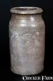 T R Waddell, Rare T R WADDELL / VA (Allleghany County, VA) Salt-Glazed Stoneware Canning Jar, circa 1850, Salt-glazed stoneware