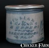 Williams And Reppert, WILLIAMS & REPPERT / GREENSBORO / PA Stoneware Crock, circa 1885, Stoneware