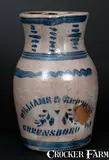 Williams And Reppert, Scarce WILLIAMS & REPPERT. / GREENSBORO PA Cobalt-Decorated Stoneware Pitcher, circa 1885, Stoneware