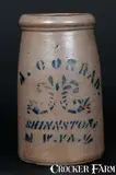 A. Conrad, A. CONRAD. / SHINNSTON, / W. VA Stoneware Canning Jar, circa 1875, Stoneware
