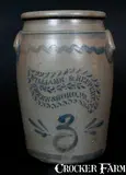 Williams And Reppert, WILLIAMS & REPPERT. / GREENSBORO, PA Stoneware Jar, circa 1885, Stoneware