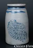 Richey & Hamilton, RICHEY & HAMILTON. / PALATINE. W. VA. Stoneware Canning Jar