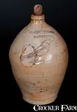 D. Goodale, D. GOODALE. / HARTFORD, CT Stoneware Jug w/ Incised Bird Decoration, early 19th century, Stoneware