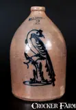 J. & E. Norton, J & E NORTON / BENNINGTON, VT Stoneware Jug with Cobalt Pheasant on Stump Decoration, circa 1855, Stoneware