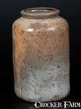 JOHN BELL / WAYNESBORO Celadon-Glazed Canning Jar by John Bell, circa 1850-1880, Stoneware, sold Oct 2014