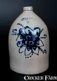 E. & L. P. NORTON / BENNINGTON, VT Stoneware Jug by E & L P Norton, circa 1870, Stoneware, sold Oct 2014
