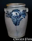 B.C. Milburn, B. C. MILBURN / ALEXA., Alexandria, VA, Stoneware Jar w/ Elaborate Slip-Trailed Decoration, circa 1855, Stoneware