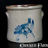 Brady & Ryan, BRADY & RYAN / ELLENVILLE, NY Stoneware Crock w/ Bird Decoration, circa 1885, Stoneware