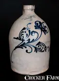 O. L. & A. K. Ballard, O. L. & A. K. BALLARD / BURLINGTON, VT Stoneware Jug with Slip-Trailed Decoration