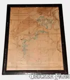 New Jersey, Very Rare 1877 MAP OF THE CLAY DISTRICT OF MIDDLESEX CO. (New Jersey), 1877, Stoneware