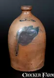 H. B. Pfaltgraff, 1 Gal. H. B. PFALTGRAFF / YORK, PA Stoneware Jug with Leaf Decoration, circa 1870-1889, Stoneware