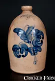 H. B. Pfaltgraff, H. B. PFALTGRAFF / YORK, PA 2 Gal. Stoneware Jug with Floral Decoration, circa 1870-1889, Stoneware