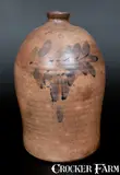 H B. Pfaltzgraff, 4 Gal. H. B. PFALTZGRAFF / YORK, PA Stoneware Jug with Floral Decoration, circa 1870-1889, Stoneware