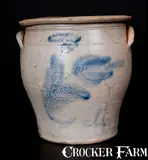 H B. Pfaltzgraff, H. B. PFALTZGRAFF / YORK, PA Stoneware Jar with Floral Decoration, circa 1870-1889, Stoneware