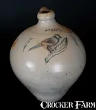 H. & G. Nash, Rare H. & G. NASH. / UTICA Stoneware Jug with Incised Bird, circa 1830, Stoneware