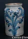 B.C. Milburn, Excellent B. C. MILBURN / ALEXA., Alexandria, VA Stoneware Crock, circa 1850, Stoneware