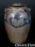 R. Btt, Scarce R. BTT / W (Richard Butt, Washington DC) Stoneware Crock, circa 1840, Stoneware