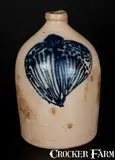 J. & E. Norton, Rare J. & E. NORTON / BENNINGTON, VT Stoneware Jug w/ Slip-Trailed Strawberry Decoration, circa 1855, Stoneware