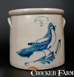 Haxstun & Co., HAXSTUN & CO. / FORT EDWARD, N.Y. Stoneware Bird Crock