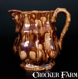 E. & W. Bennett, Very Rare E. & W. BENNETT/CANTON AVENUE/BALTIMORE, Md. Rockinghamware Pitcher, mid 19th century, Rockinghamware
