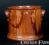 A. Cadmus, Scarce Signed A. CADMUS / SOUTH AMBOY, NJ Rockinghamware Humidor, mid 19th century, Rockinghamware