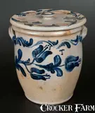 Important JOHN BELL / WAYNESBORO Stoneware Presentation Lidded Crock Dated "1874" by John Bell, 1874, Stoneware, sold Jul 2014