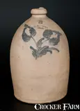 Pfaltzgraff & Co., 3 Gal. PFALTZGRAFF & CO. / YORK, PA Stoneware Jug with Cobalt Floral Decoration, circa 1855-1880, Stoneware