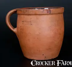 D. Swope & Son, D. SWOPE & SON / LANCASTER, PA Redware Apple Butter Jar, Redware