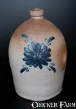 J. H. Dipple, J. H. DIPPLE / LEWISTOWN (PA) 3 Gal. Decorated Stoneware Jug, circa 1890, Stoneware