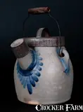 T.G. Daub, Rare 1 Gal. T. G. DAUB / EASTON, PA Decorated Stoneware Batter Pail, late 19th century, Stoneware