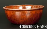 JOHN BELL / WAYNESBORO Redware Bowl with Manganese Streaks by John Bell, third quarter 19th century, Redware, sold Mar 2014