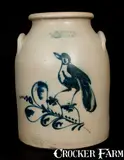Ottman & Co., HAXSTUN, OTTMAN & CO. / FORT EDWARD, NY 5 Gal. Stoneware Crock with Bird Decoration