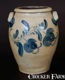 Hamilton & Co., Rare HAMILTON & CO. / GREENSBORO, PA 4 Gal. Ovoid Stoneware Crock, circa 1860, Stoneware