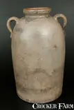 Pittman & Bro, PITTMAN & BRO / ROCK MILLS, ALA 5 Gal. Open-Handled Stoneware Lidded Jar, Alabama, circa 1880-1920, Stoneware