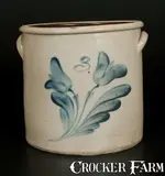 J. Fisher & Co., J. FISHER & CO. / LYONS, NY Stoneware Crock with Floral Decoration, circa 1875, Stoneware