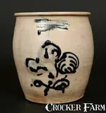 Unusual COWDEN & WILCOX / HARRISBURG, PA Stoneware Cream Jar by Cowden & Wilcox, circa 1865, Stoneware, sold Mar 2014
